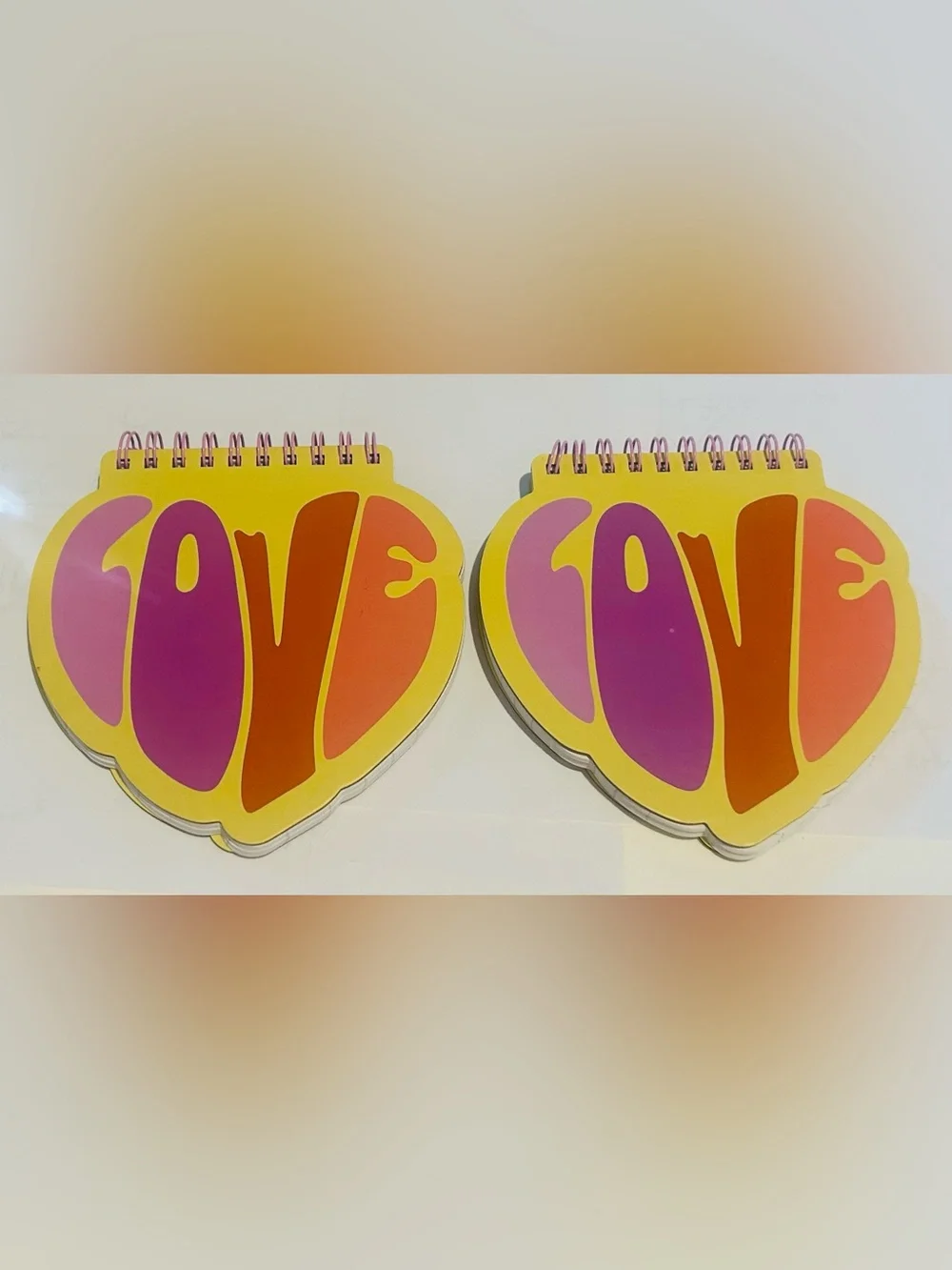 New 2 Colorful Love Notepad Bloc-Notes 50 Lined pages 16 Lines 100 Pages Total